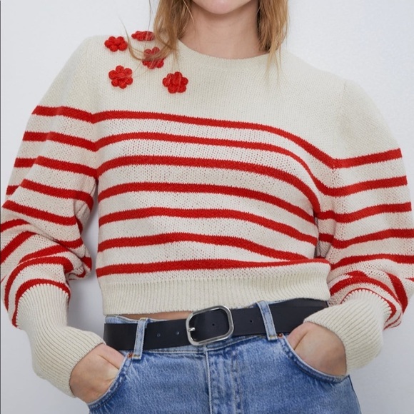 ZARA BNWT Knit Sweater with Stripes - Picture 4 of 8